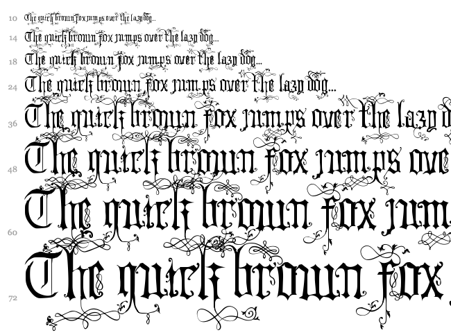 Your Royal Majesty font waterfall